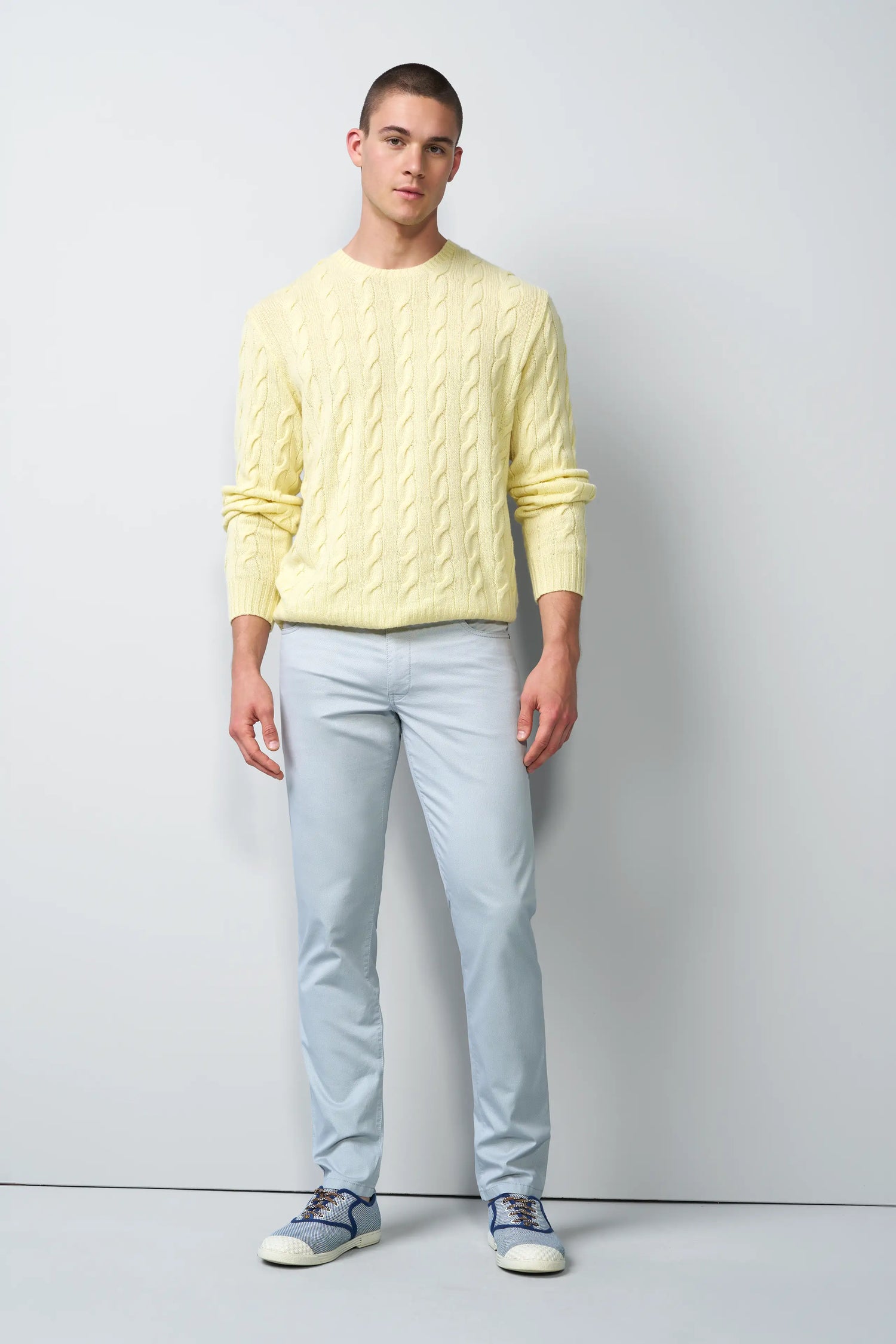 FIVE 1-6075 FIVE-POCKET TROUSERS WITH A MICRO PRINT